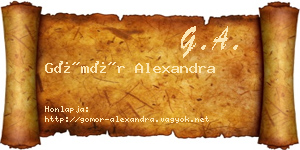 Gömör Alexandra névjegykártya